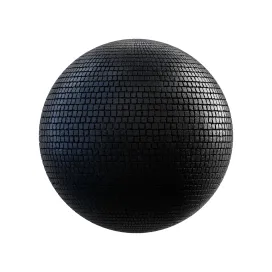 Black square stone pavement